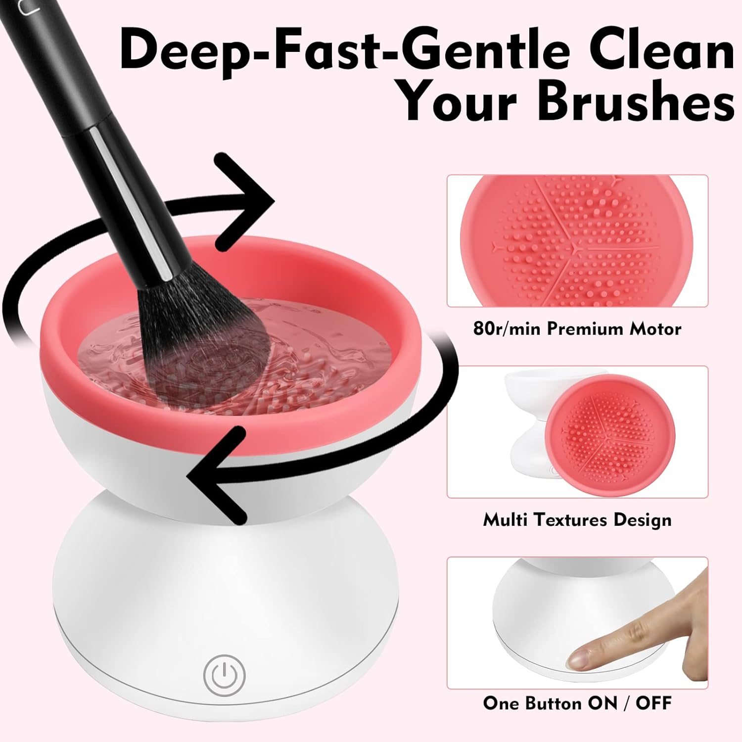 BrushBliss™: Draagbare Makeup Borstel Schoonmaakset